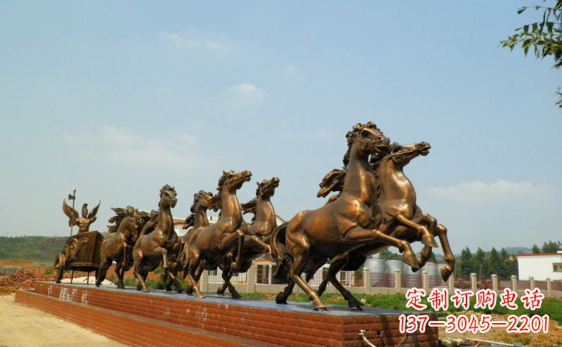 大同阿波罗战车广场景观铜雕 (3)