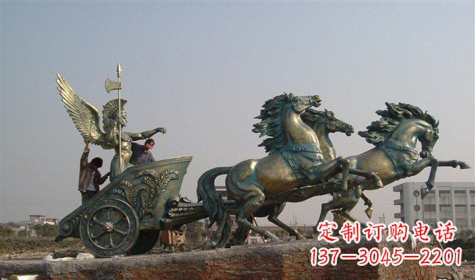 大同阿波罗战车广场景观铜雕 (2)