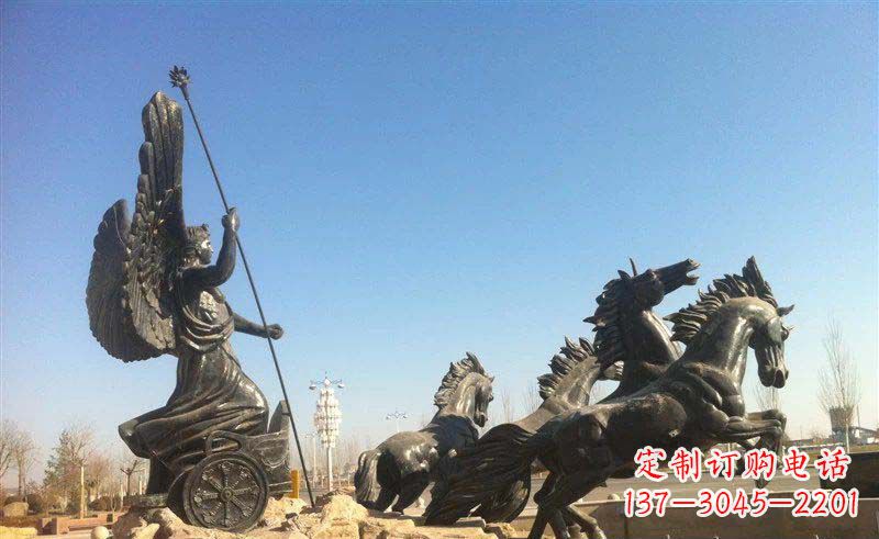 大同阿波罗战车小区景观铜雕 (2)