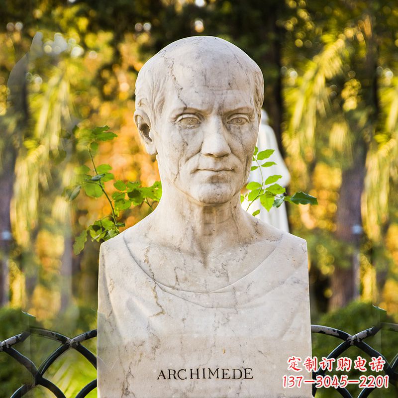 大同阿基米德头像雕塑让伟大思想永恒镌刻