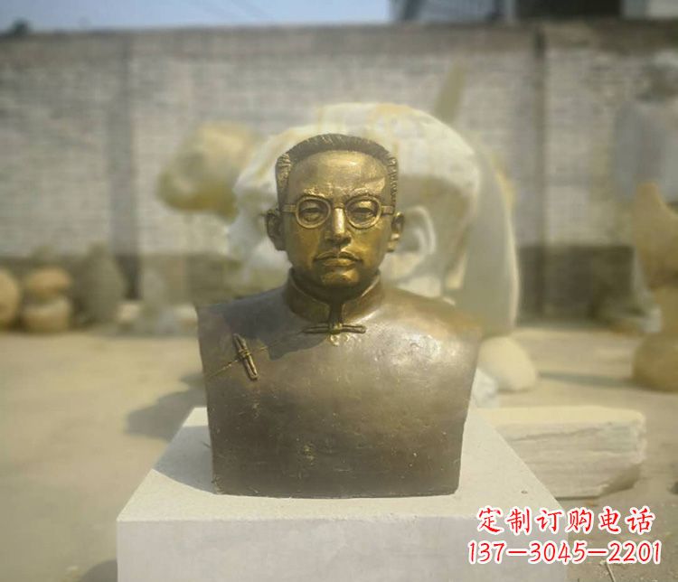大同爱国者陶行知胸像铜雕