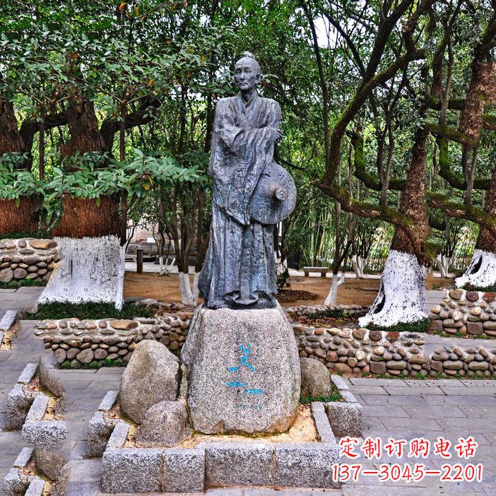 大同朱耷——中国古代历史名人著名画家铜雕像