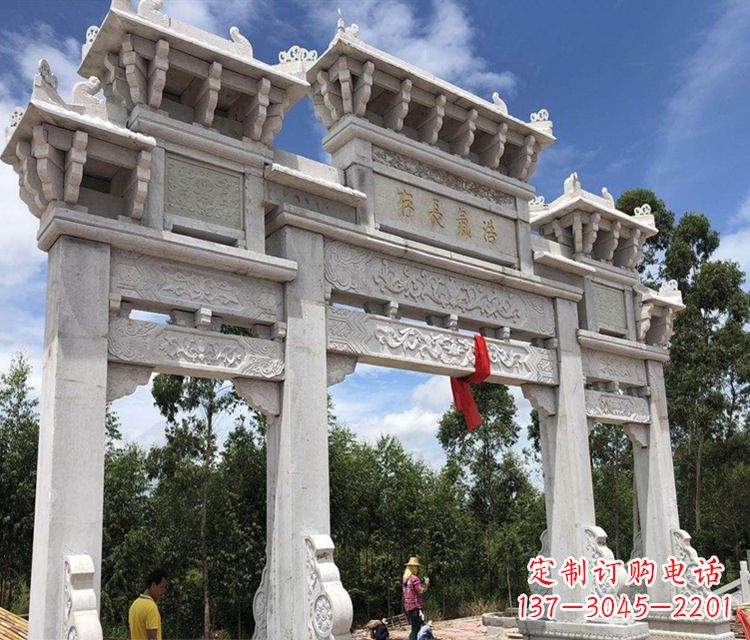 大同牌坊石雕精美定制礼品