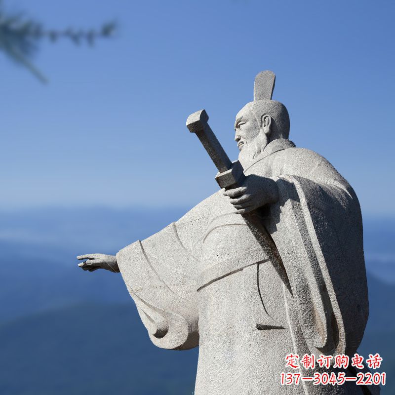 大同秦始皇石雕像展现绝代霸气