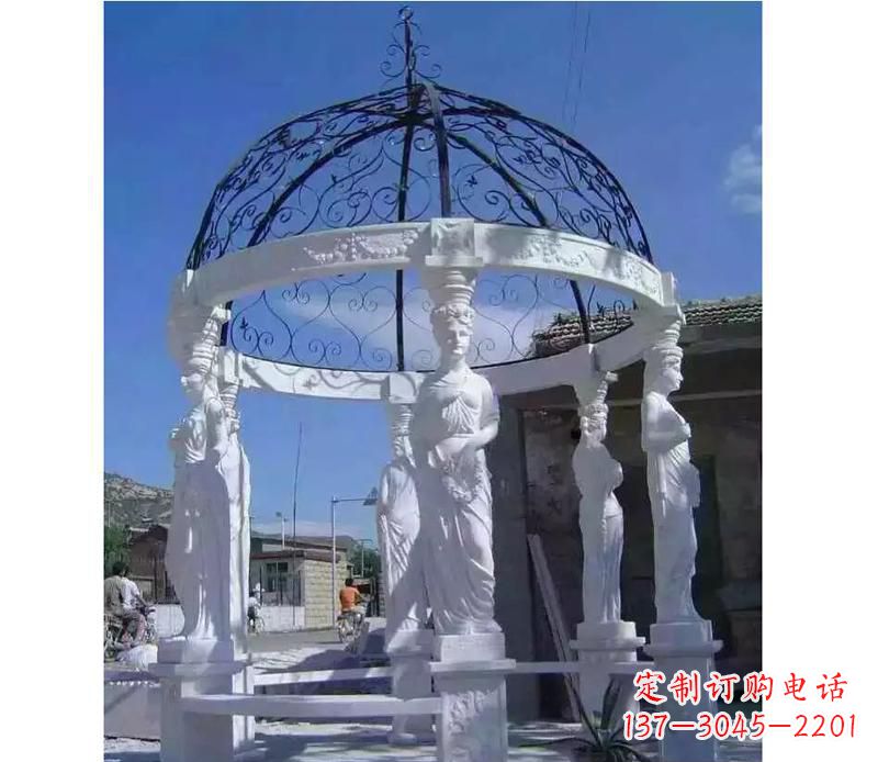 大同白色欧式石头凉亭