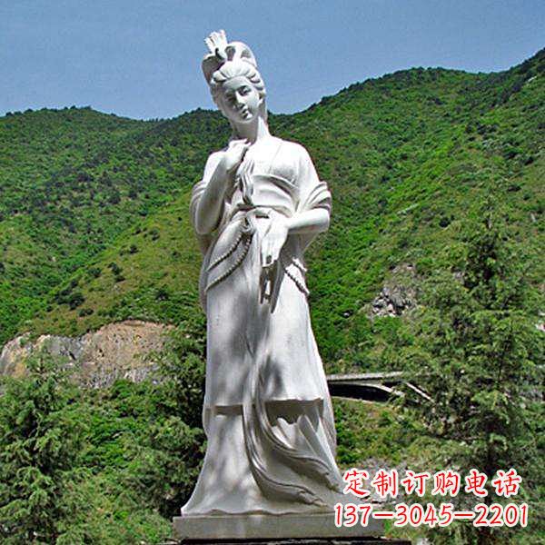 大同褒姒汉白玉石雕像-中国古代(西周时期)美女雕塑