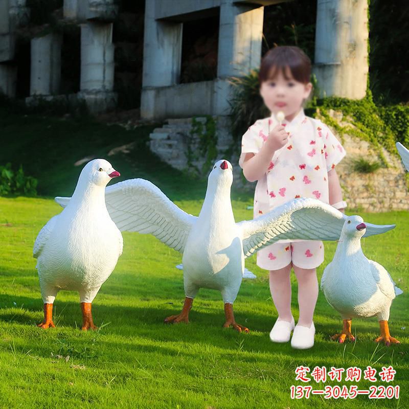 大同北京街头雕塑少女与和平鸽