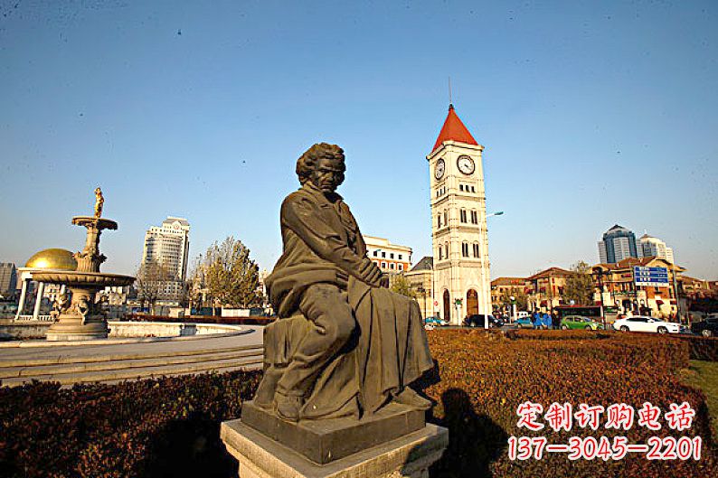大同贝多芬头像雕塑赞美音乐大师的艺术之作