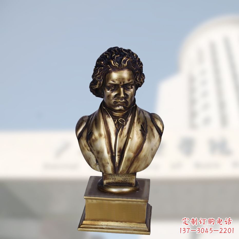 大同贝多芬经典的肖像雕塑