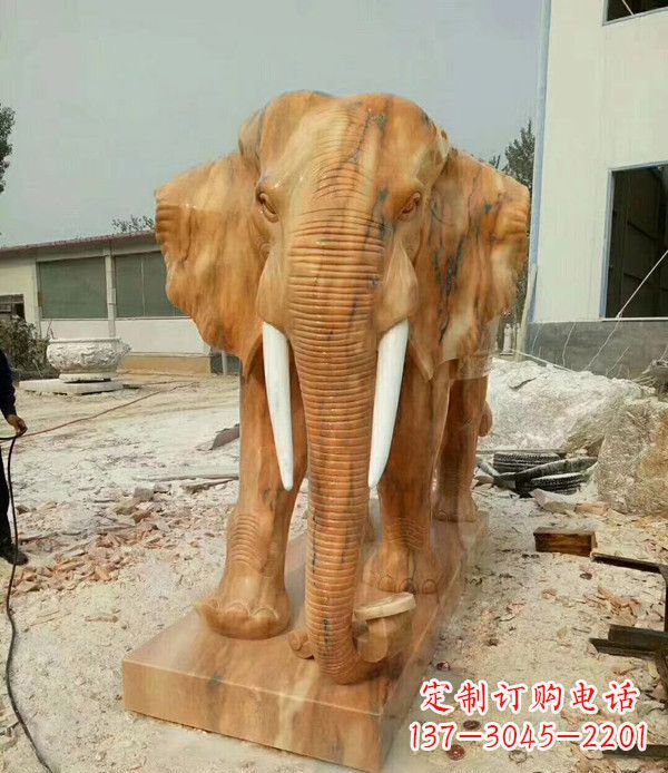 大同大象石雕,招财进宝