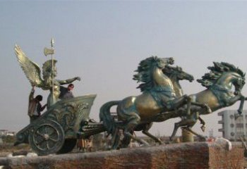 大同阿波罗战车广场景观铜雕 (2)
