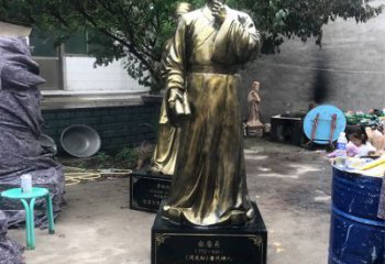 大同白居易仿铜雕像经典中国古代诗人的艺术再现