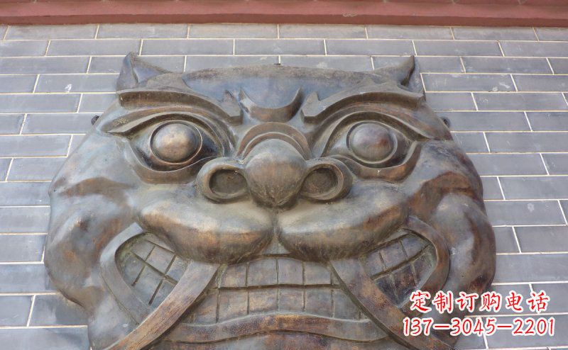 大同狴犴古代神兽铜浮雕