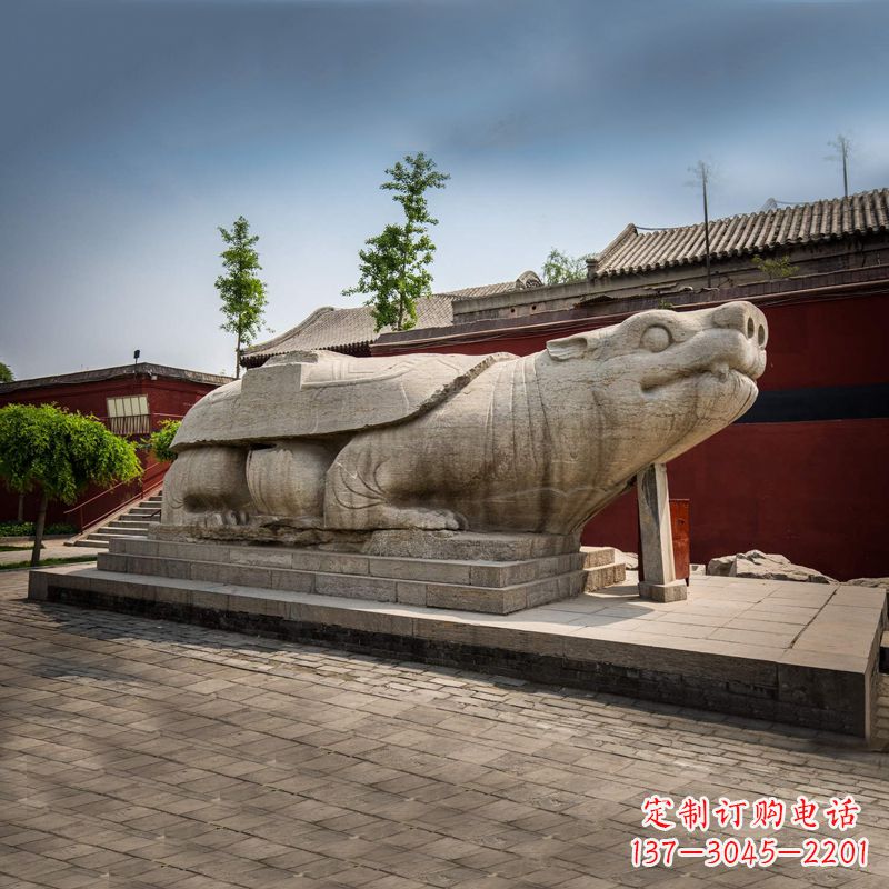 大同赑屃身上有佛的雕塑-寺庙景点广场神兽动物雕塑