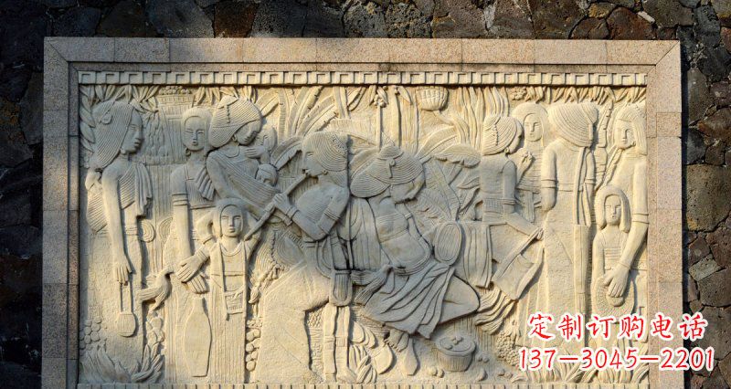 大同壁画抽象女人石浮雕