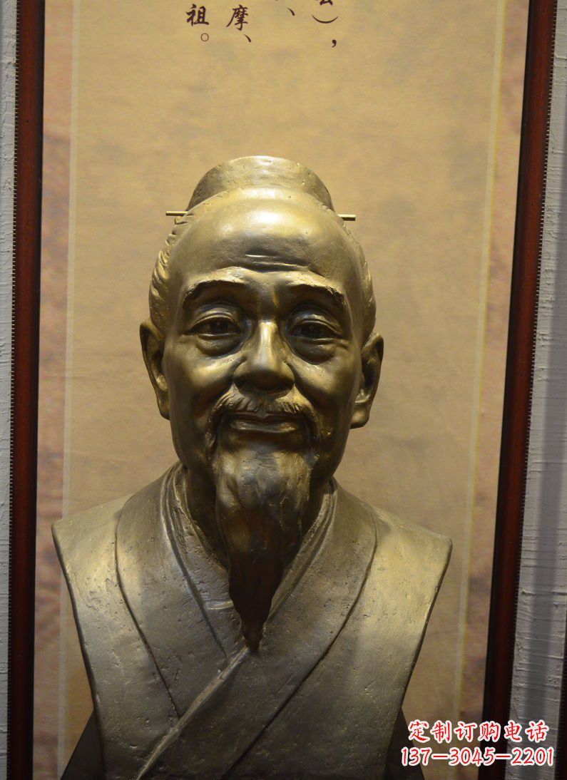 大同扁鹊胸像古代医学家铜雕