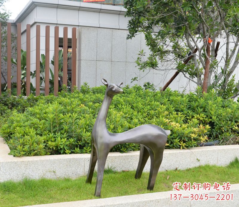 大同别墅抽象小鹿铜雕