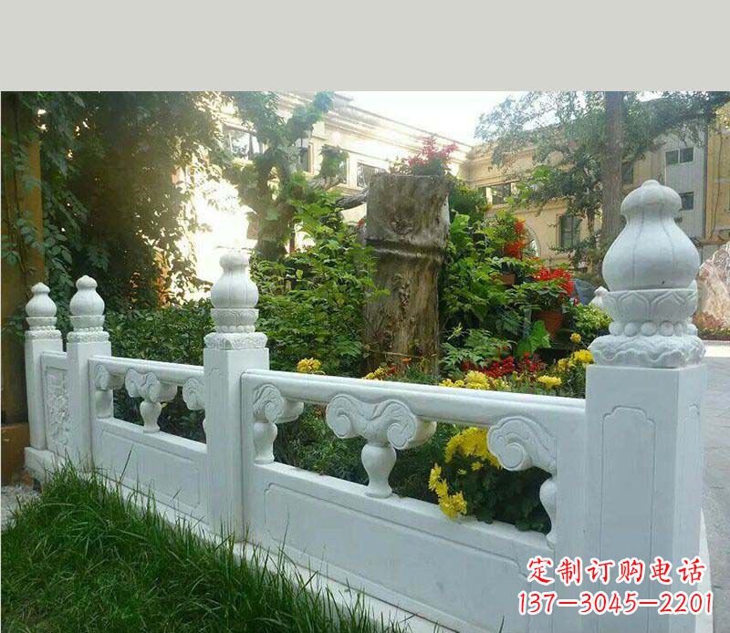 大同别墅汉白玉栏板景观石雕