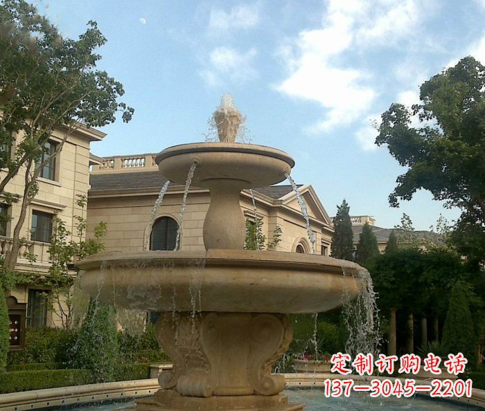 大同别墅景观大理石喷泉雕塑