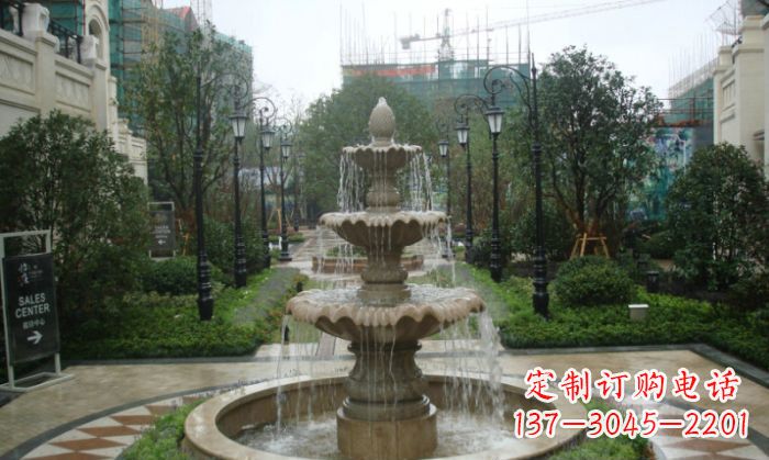 大同别墅景观大型喷泉石雕 (2)