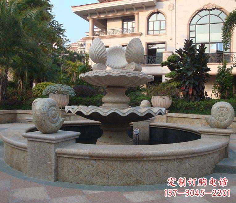大同别墅景观多层喷泉石雕