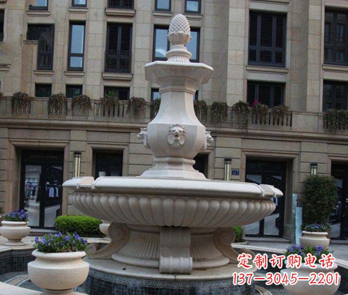 大同别墅景观欧式喷泉石雕_2