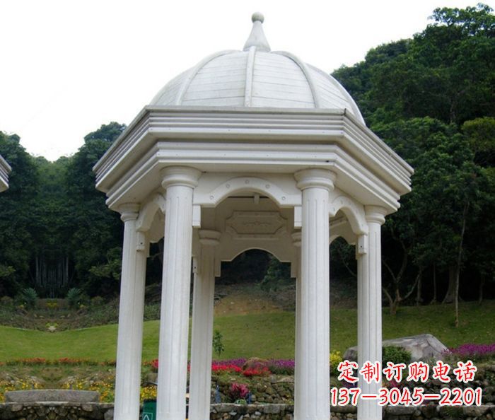 大同别墅景观欧式石雕凉亭 (2)