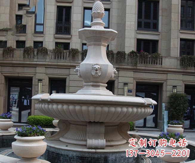 大同别墅景观石雕大理石喷泉