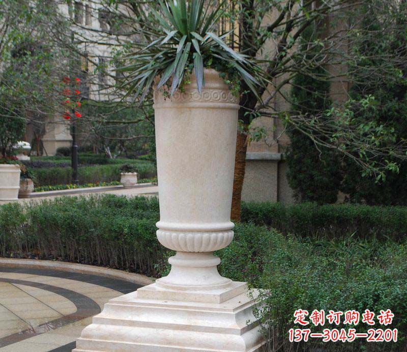 大同别墅景观石雕花盆