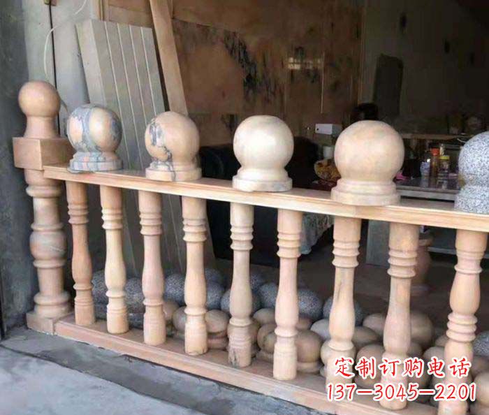 大同新一代景观晚霞红石栏杆