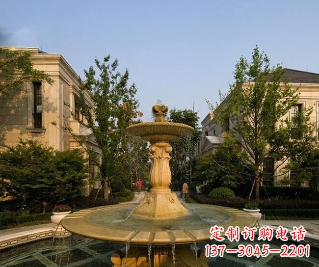 大同别墅石雕大型喷泉雕塑 (2)