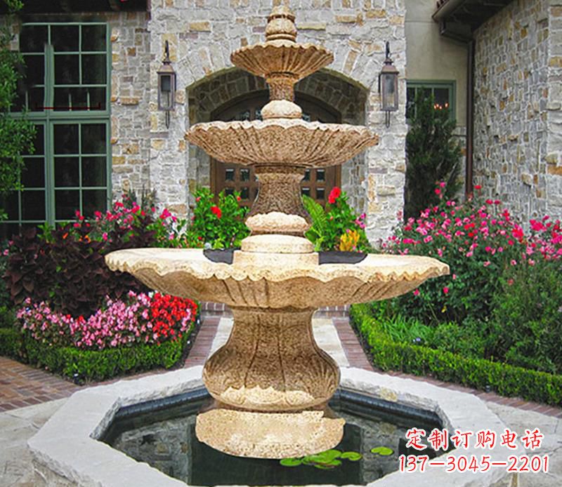 大同别墅石雕喷泉 (2)