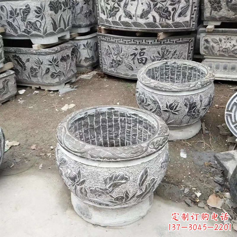 大同别墅水缸石雕塑