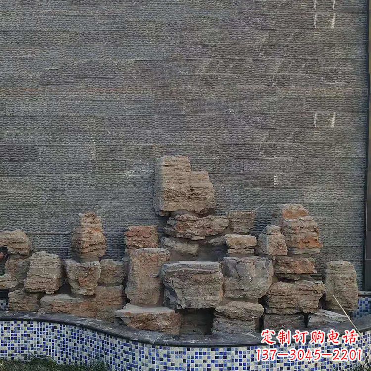 大同别墅庭院假山鱼池