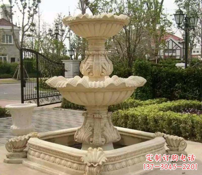 大同别墅庭院喷泉石雕