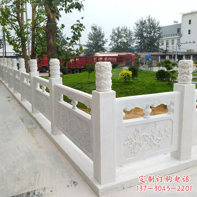 大同别墅园林大理石石雕栏板护栏