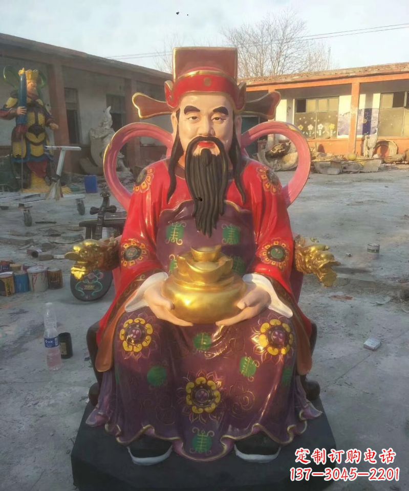 大同财神玻璃钢彩绘