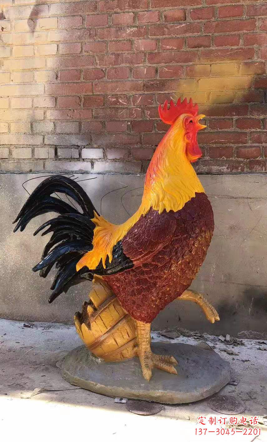 大同玻璃钢公鸡雕塑