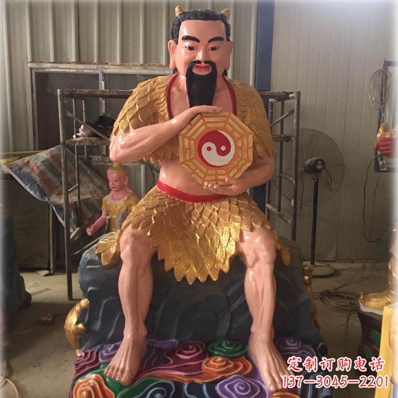 大同伏羲玻璃钢彩绘神像
