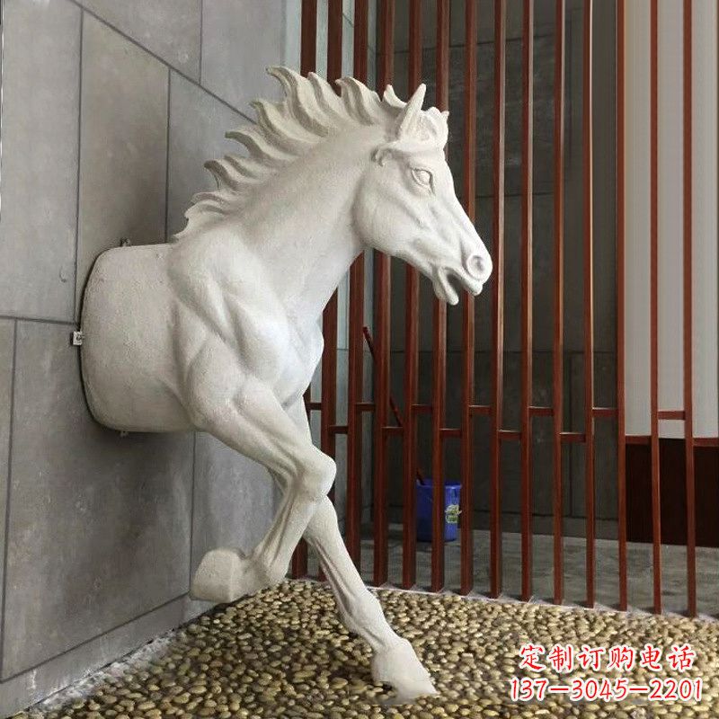 大同玻璃钢创意动物雕塑——穿墙而过