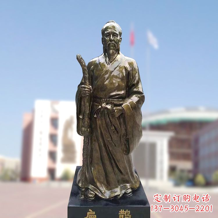 大同玻璃钢仿铜扁鹊雕塑