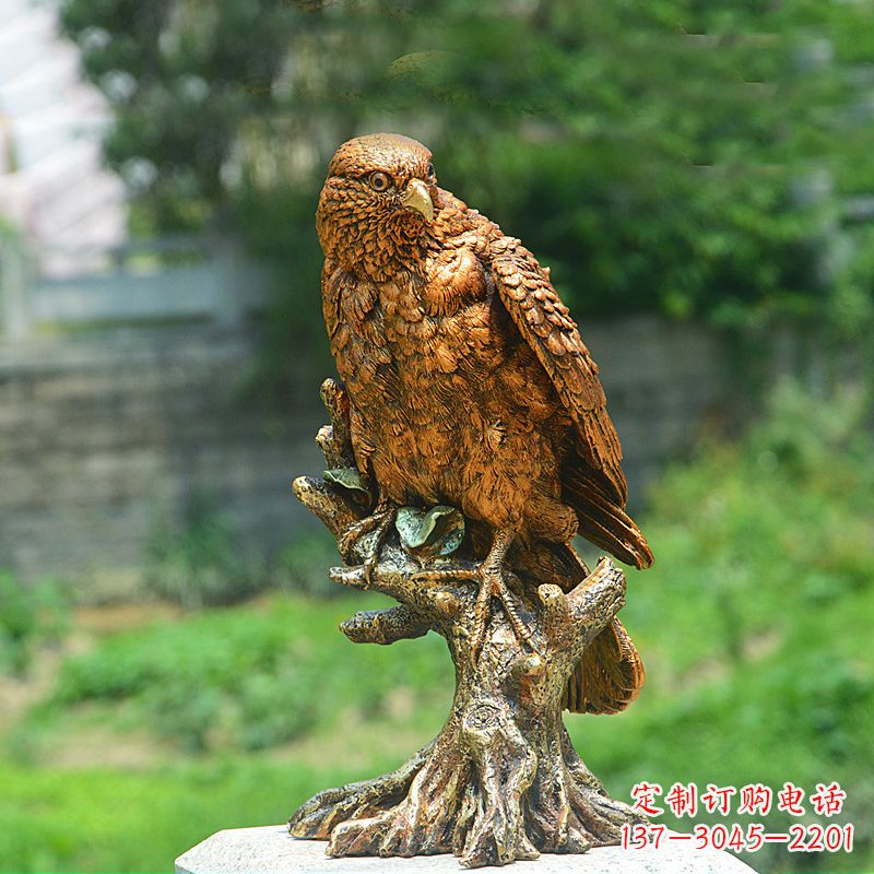 大同玻璃钢仿铜老鹰雕塑