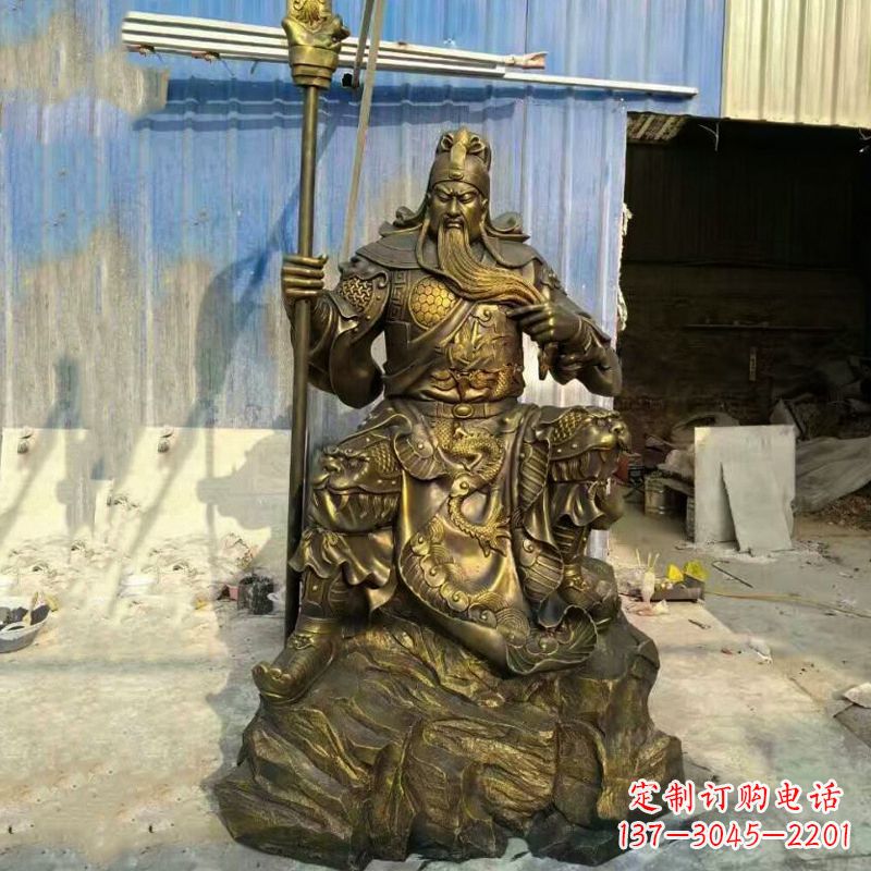 大同玻璃钢制作的关羽雕塑