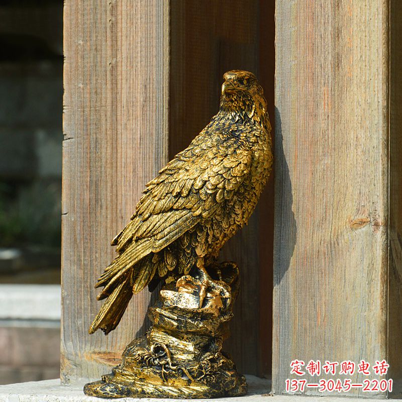大同玻璃钢仿铜老鹰雕塑