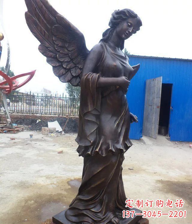 大同玻璃钢仿铜欧式女人雕塑