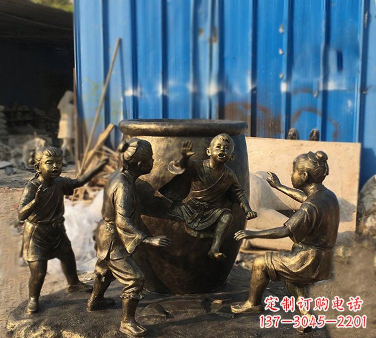 大同司马光雕塑以玻璃钢仿铜创作