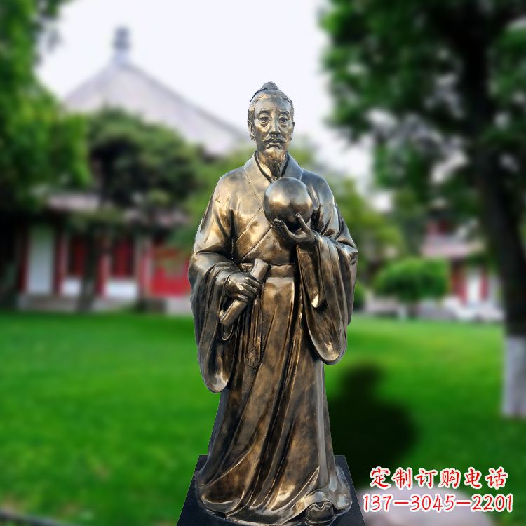 大同玻璃钢仿铜雕塑——纪念东汉时期著名天文学家张衡