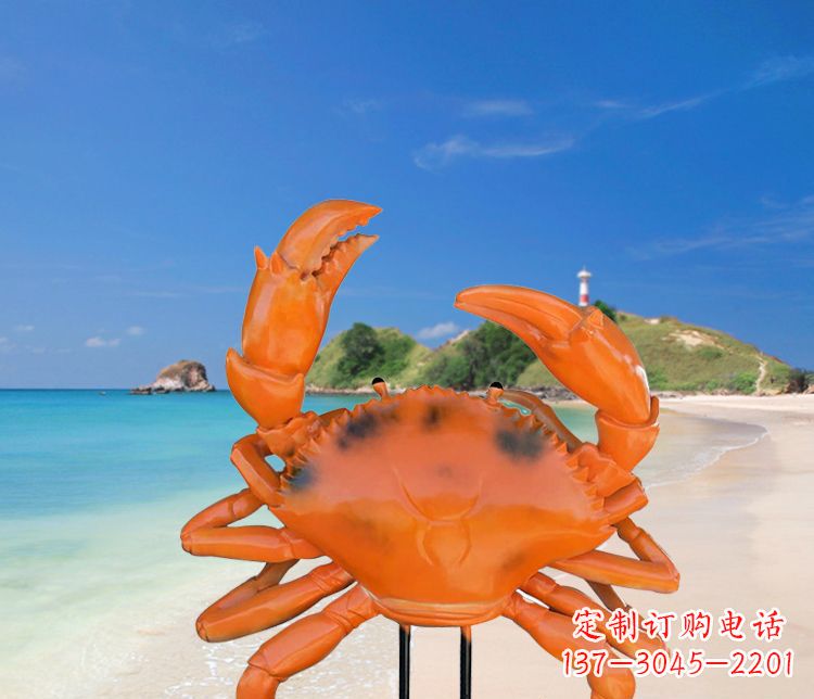 大同玻璃钢螃蟹雕塑