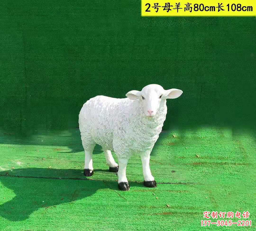 大同仿真玻璃钢山羊雕塑——精美公园园林景观摆件