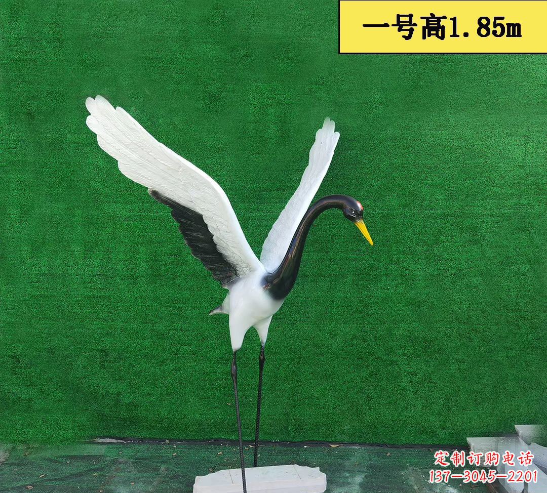 大同仙鹤雕塑玻璃钢仿真景观动物雕塑